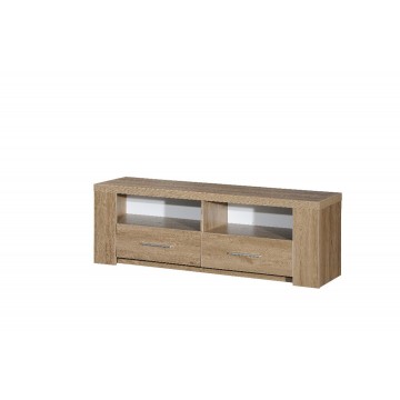 έπιπλο τηλεόρασης με βοηθητικό χώρο και δυο συρτάρια