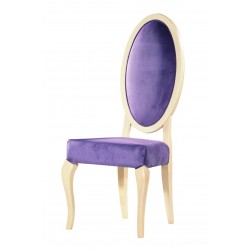 καρέκλα κλασική τραπεζαρίας με οβάλ πλάτη