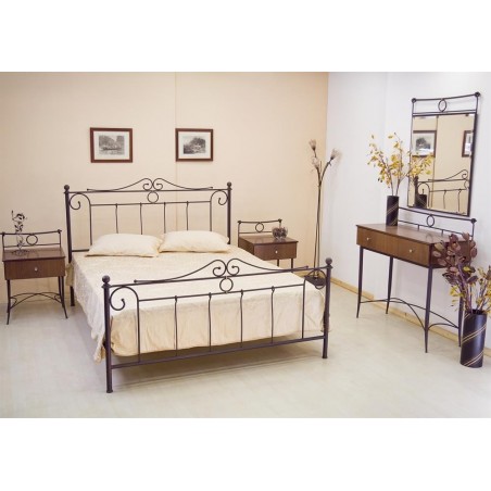 Κρεβάτι μεταλλικό διπλό, διαστάσεων 160cm x 200cm με επιλογή χρώματος