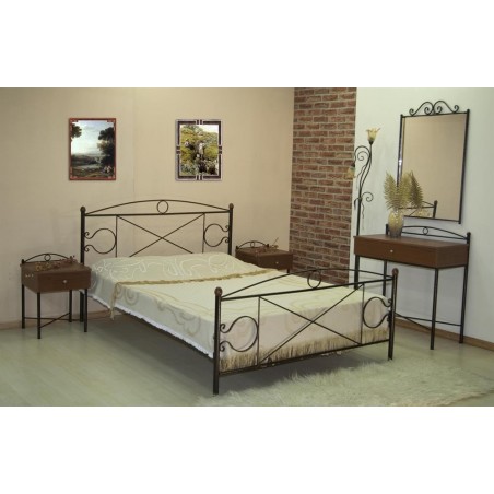 Κρεβάτι μεταλλικό διπλό, διαστάσεων 160cm x 200cm με επιλογή χρώματος