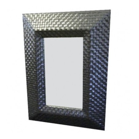 Καθρέπτης τοίχου από τεχνόδερμα σε βέγκε χρώμα διαστάσεων 96*71εκ.