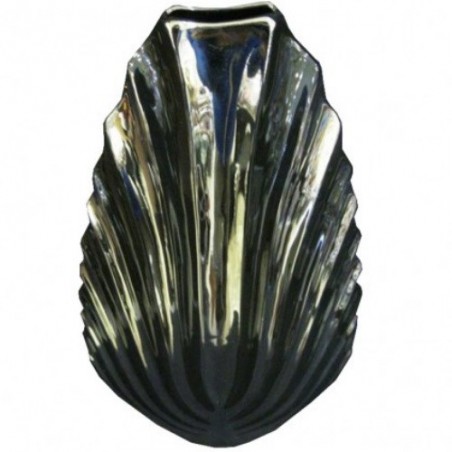 Βάζο επιτραπέζιο πορσελάνης ασημί μαύρο 24εκ*5εκ*45εκ