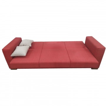Καναπές κρεβάτι με αποθηκευτικό KANSAS χώρο κόκκινο χρώμα με δυνατότητα αλλαγής διαστάσεων