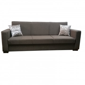 Καναπές κρεβάτι με αποθηκευτικό HERTEN χώρο καφέ χρώμα με δυνατότητα αλλαγής διαστάσεων