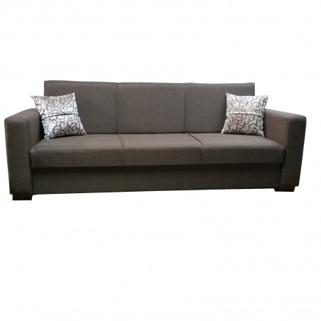Καναπές κρεβάτι με αποθηκευτικό HERTEN χώρο καφέ χρώμα με δυνατότητα αλλαγής διαστάσεων 215εκ*80εκ*80εκ ύψος