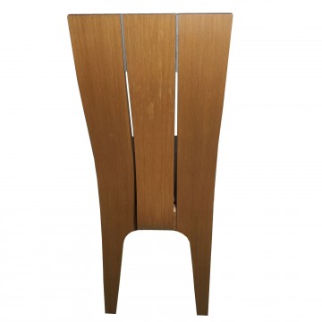 Καρέκλα τραπεζαρίας Κ15 από ξύλο δρυς καρυδιά χρώμα μα ψηλή πλάτη και καφέ πάτο