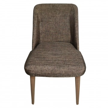 Καρέκλα τραπεζαρίας Κ92 μοντέρνας γραμμής καφέ ύφασμα