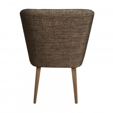 Καρέκλα τραπεζαρίας Κ92 μοντέρνας γραμμής καφέ ύφασμα