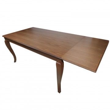 Τραπέζι Τ12 επεκτεινόμενο από ξύλο οξιάς χρώματος καρυδιά ανοιχτό