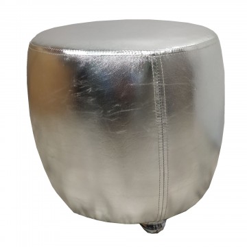 Σκαμπό ασημί στρογγυλό 31εκ*34εκ ύψος