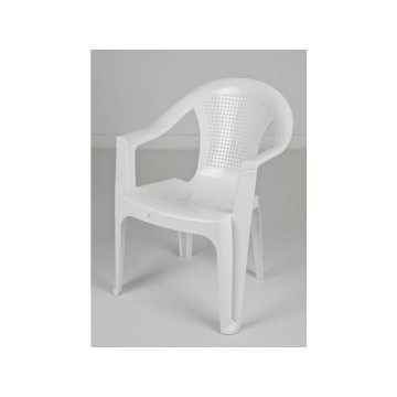 πλαστική καρέκλα με μπρατσα λευκή για εκδηλώσεις