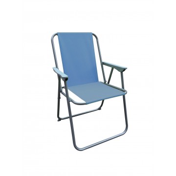 πτυσσόμενη καρέκλα παράλιας με μπλε αδιάβροχο πανί