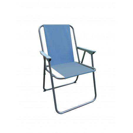 πτυσσόμενη καρέκλα παράλιας με μπλε αδιάβροχο πανί