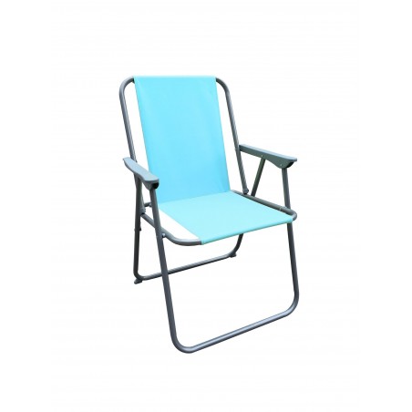 πτυσσόμενη καρέκλα παράλιας με σιέλ αδιάβροχο  πανί 53*58*75εκ