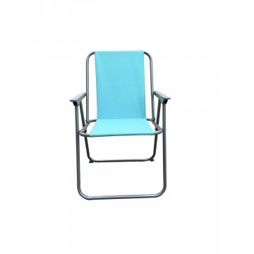 πτυσσόμενη καρέκλα παράλιας με σιέλ αδιάβροχο  πανί φασμα