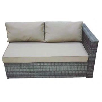 Γωνία σαλόνι ratan wicker σετ τρία τεμάχια γκρι