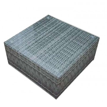 Γωνία σαλόνι ratan wicker σετ τρία τεμάχια γκρι