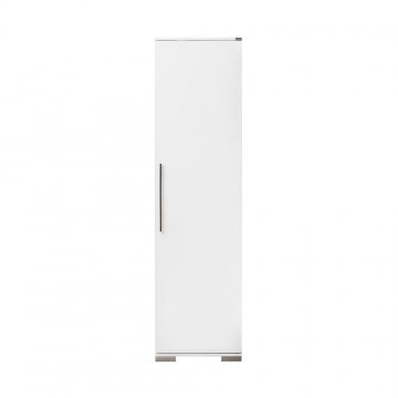 Ντουλάπα μονόφυλλη με 8 ράφια λευκή High Gloss White  50εκ*35εκ*187εκ