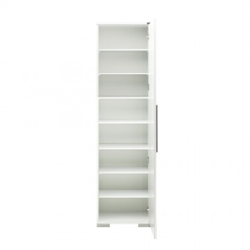 Ντουλάπα μονόφυλλη με 8 ράφια λευκή High Gloss White  50εκ*35εκ*187εκ