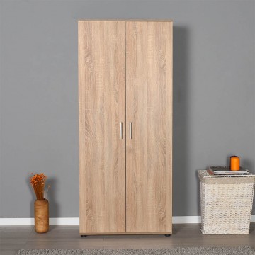 Ντουλάπα 2φυλη φυσικό sonoma 103x52x187 εκ με κρέμασμα και εσωτερικό πατάρι