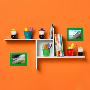 Ράφι τοίχου πολυμορφικο λευκό 100x18x50 εκ