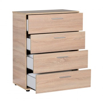 Συρταριερα με 4 συρτάρια βαθιά φυσικό sonoma 73x44x96 εκ