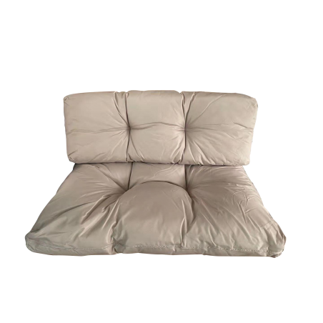 Μαξιλάρια για Παλέτες καναπέδες σετ 2 τεμ μπεζ της άμμου πλενομενα αδιάβροχα από πολυεστέρα 120gr με σχέδιο καπιτονέ