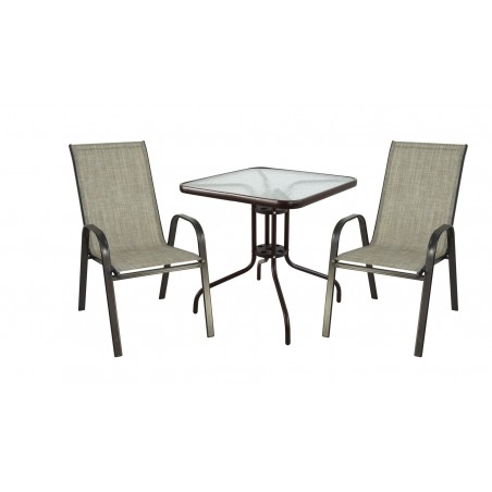 ΣΕΤ ΤΡΑΠΕΖΑΡΙΑ 3ΤΜΧ ΚΑΡΕΚΛΕΣ ΚΑΙ ΤΡΑΠΕΖΙ 70*70ΕΚ ΚΑΦΕ