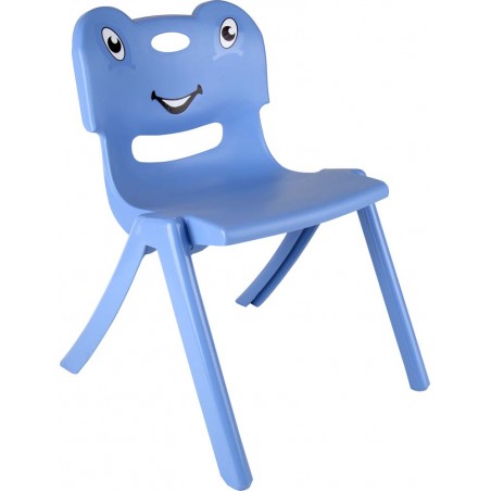 παιδική καρέκλα μπλε με σχέδιο στην πλάτη ενισχυμένη 32*30*52εκ
