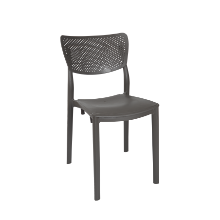 Καρέκλα Ερατώ πολυπροπυλενίου σε γκρι χρώμα 44*53*84εκ.