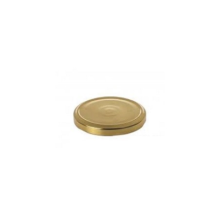 Καπάκι για βάζα Φ82  χρυσό  γαλβανιζέ λαμαρίνα με σύστημα βατραχάκι  ειδικό για κλείσιμο με το χέρι 8,2*1εκ