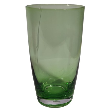 Ποτήρι νερού σετ 6 τεμ πράσινο χρώμα κωνικό από φυσητό γυαλί 9*14εκ