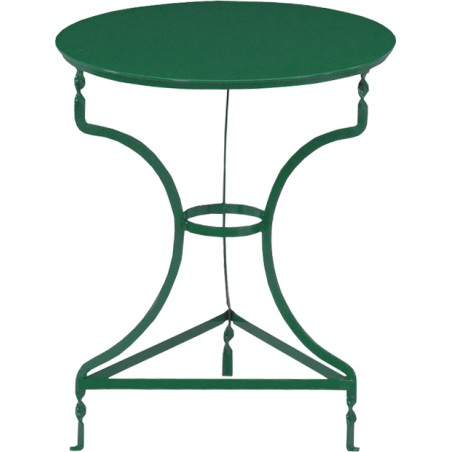 Τραπέζι καφενείου παραδοσιακό μεταλλικό πράσινο με ηλεκτροστατική βαφή Φ60*73εκ