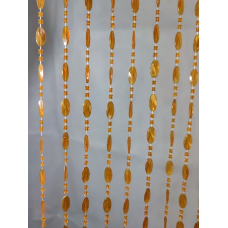 Κουρτίνα Πόρτας Χάντρα 100x220cm  κρυσταλλική μελί 40 σειρών