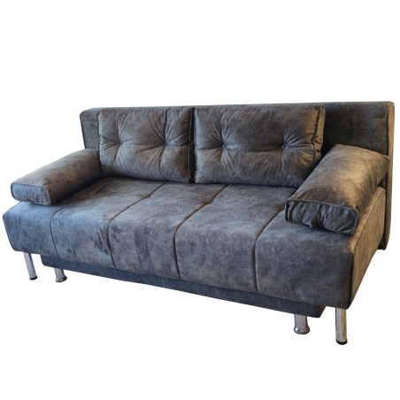 Καναπές κρεβάτι διπλό 3θεσιος μπαούλο Puma με αλέκιαστο ύφασμα χρώμα γκρι διαστάσεων 190x96x83εκ.