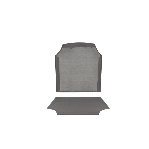 Ανταλλακτικό πανί διάτρητο 2x1 γκρι σετ 2 τεμ πλάτη και κάθισμα  για μεταλλική καρεκλά 38,5x40
