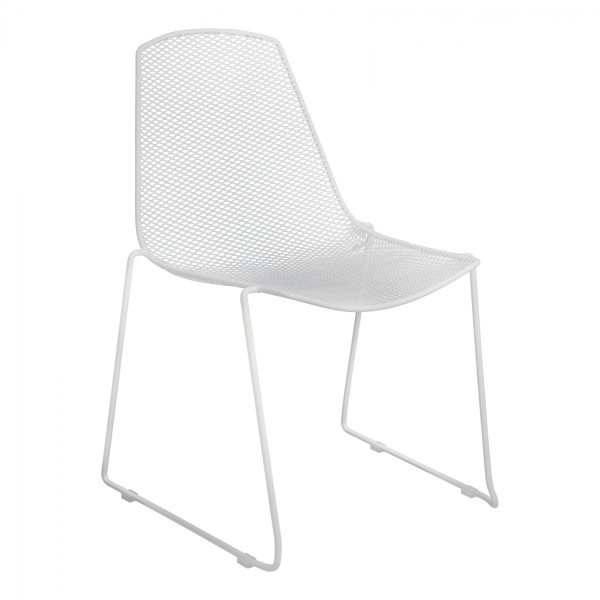 ΚΑΡΕΚΛΑ ΜΕΤΑΛΛΙΚΗ MESH ΛΕΥΚΗ URANIA HM8011.02 56x58,5x86cm