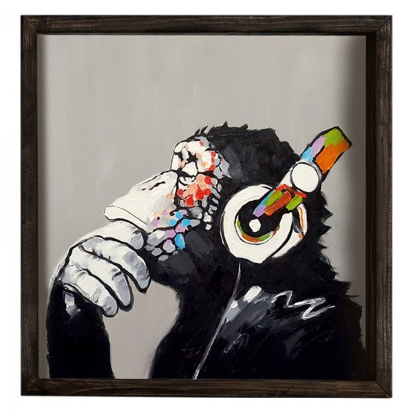 ΠΙΝΑΚΑΣ MDF FUNKY MONKEY HM7330 33x33 εκ.