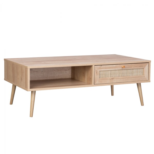 ΤΡΑΠΕΖΙ ΣΑΛΟΝΙΟΥ COLM ΜΕ ΣΧΕΔΙΟ RATTAN HM9224 110x59x39,5 εκ.