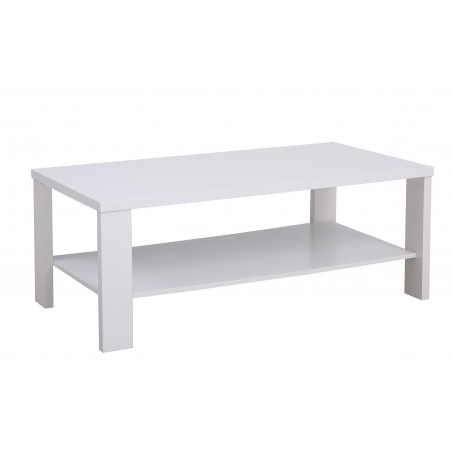 τραπέζι σαλονιού λευκό με βοηθητικό χώρο από ανάγλυφη μελαμίνη 100εκ*50εκ*38εκ