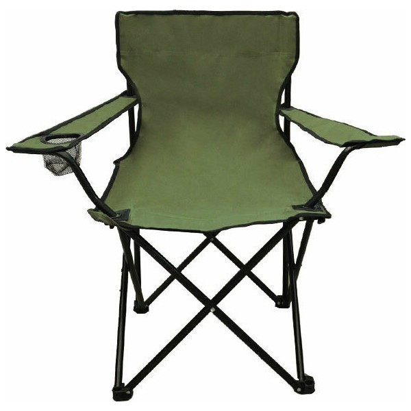 Καρέκλα Παραλίας camping ψαρά πτυσσόμενη XL με Μεταλλικό Σκελετό και υφασμάτινο κάθισμα 600D Oxford σε πράσινο Χρώμα 85x53x82εκ.