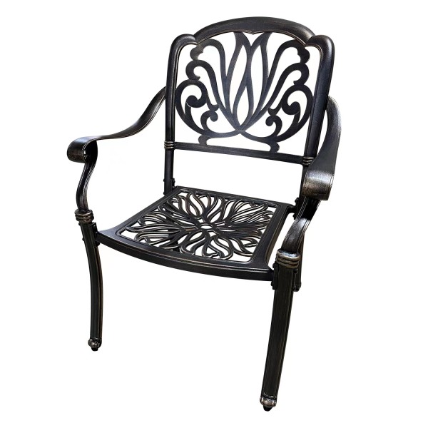 Πολυθρόνα αλουμινίου bistro-all μπρονζε χρώμα XG18C01 63X69X91cm