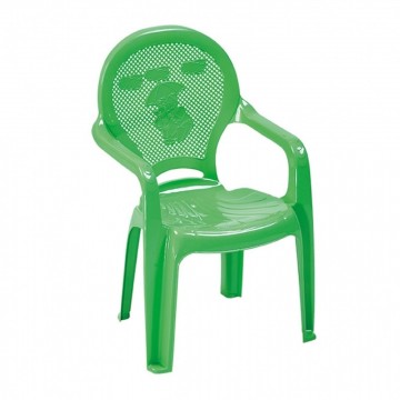 Πλαστική παιδική πολυθρόνα πράσινη με σχέδιο
