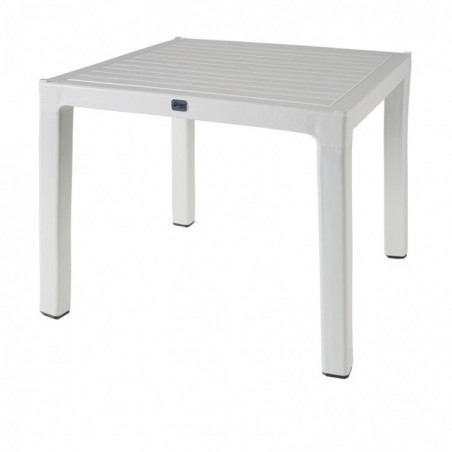 Τραπέζι πλαστικό τετράγωνο πολυπροπυλενίου με ανάγλυφο σχέδιο φυσικού ξύλου 90 x 90 x 73.5 cm