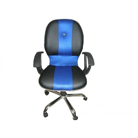 Παιδική καρέκλα γραφείου μπλε με μαύρο με μπράτσα με δυνατότητα αλλαγής ύψους διαστάσεων 70x50x90εκ