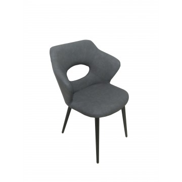 Πολυθρόνα τυπου σαλονιου με γκρι PU