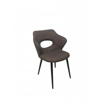 Πολυθρόνα τυπου σαλονιου με καφε PU