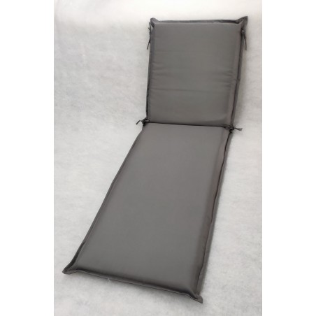 Μαξιλάρι ξαπλώστρας 8εκ από αδιάβροχο ύφασμα 200gr polyester σε χρώμα γκρι 196x60x8εκ