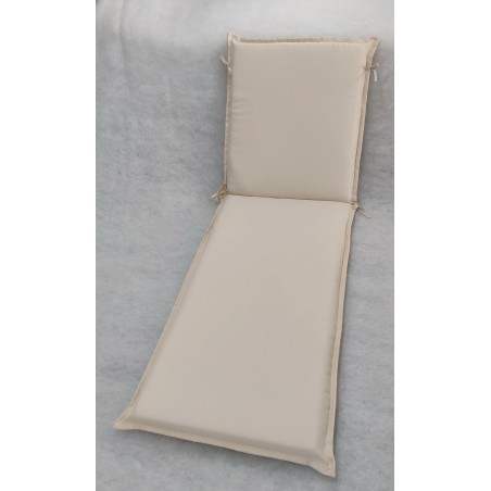 Μαξιλάρι για ξυλινη ξαπλώστρα 8εκ από αδιάβροχο υφασμα 200gr polyester σε χρώμα μπεζ 208*59*8εκ