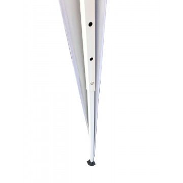 Κιόσκι πτυσσόμενο 3mx3m με λευκό μεταλλικό σκελετό και λευκο ύφασμα αδιαβροχο 260gr